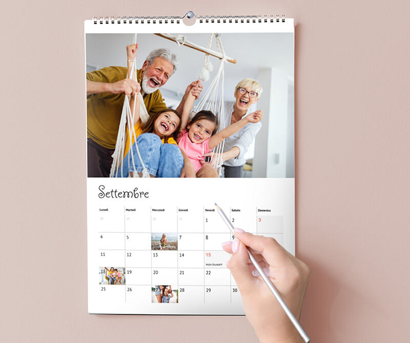 Calendario personalizzato fotografico per i Nonni