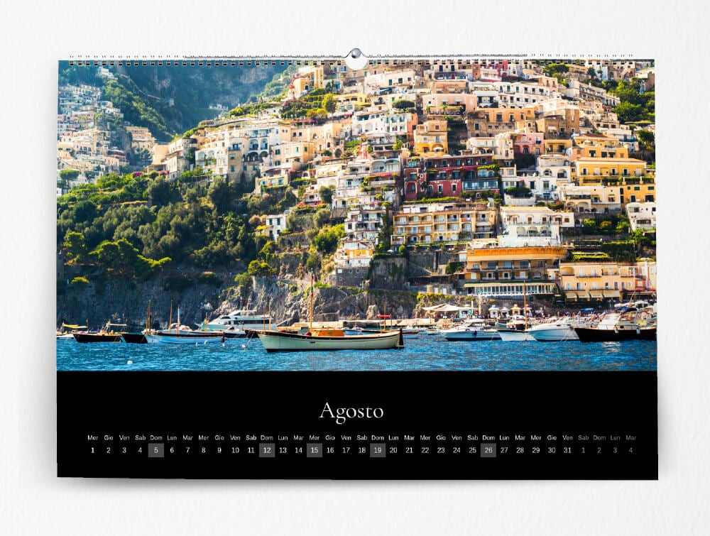 Calendario su carta fotografica