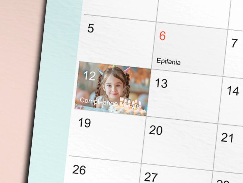 Personalizza il datario | Calendario personalizzato